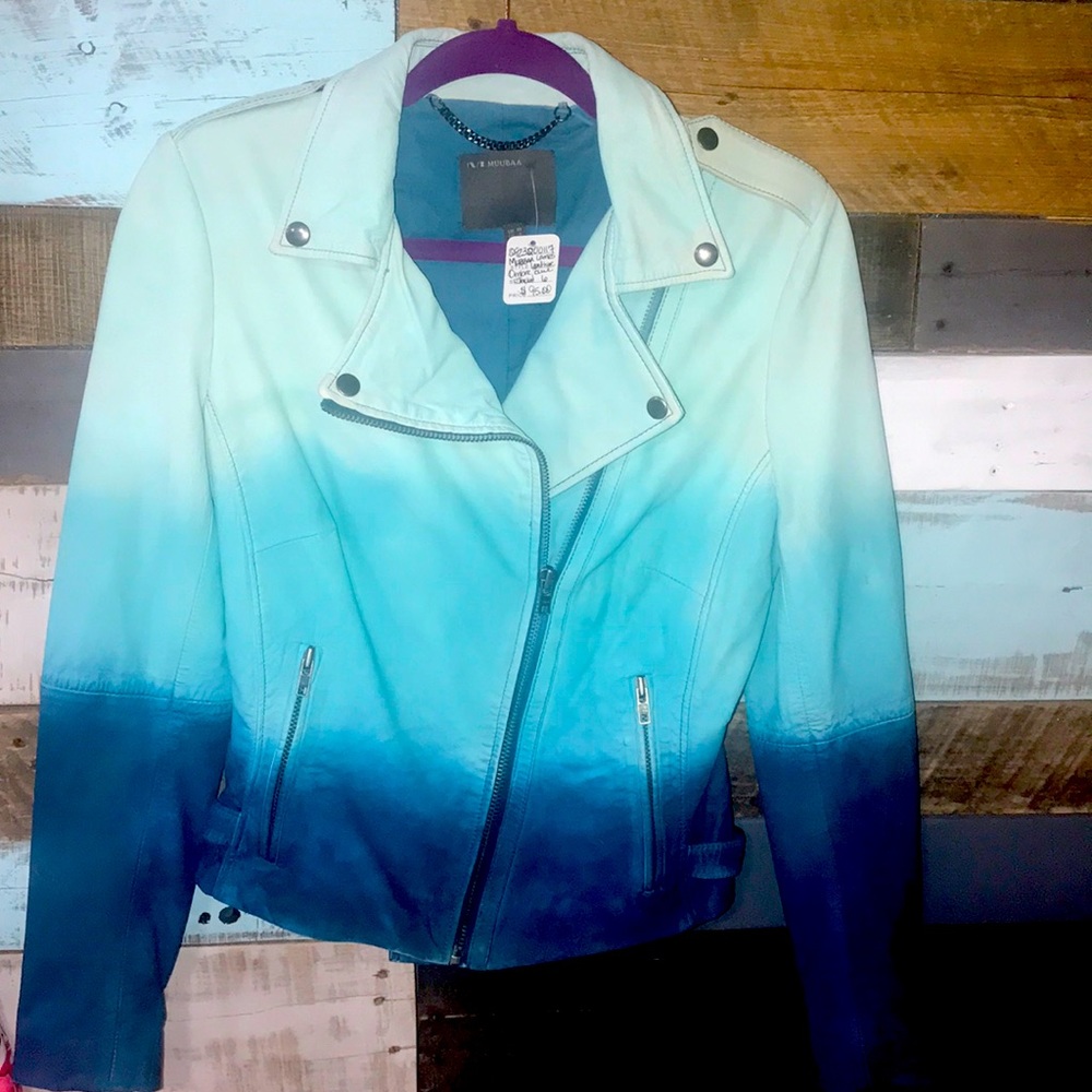 Designer MUUBAA Ombré Leather motorcycle jackets